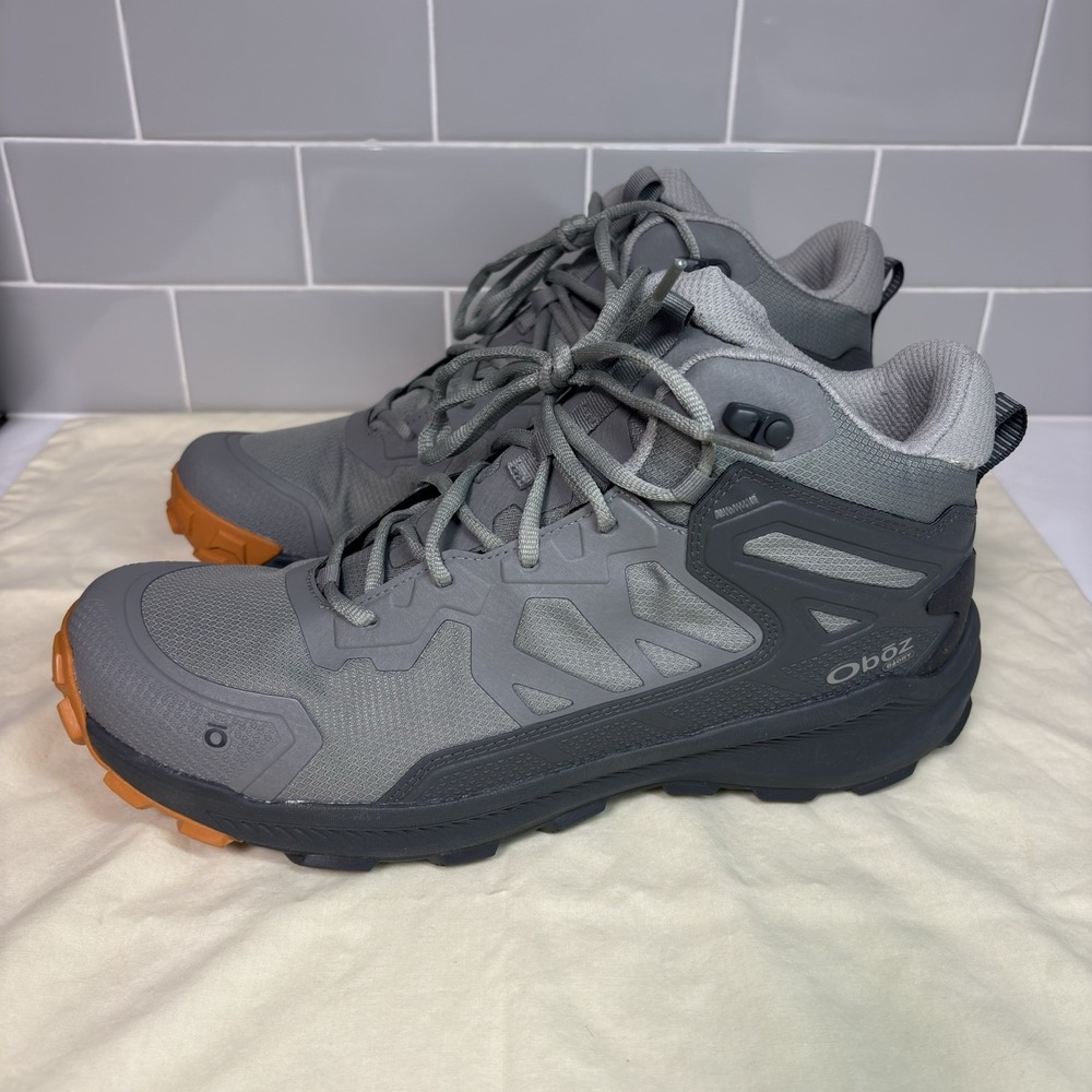 Oboz Men's US 11.5 Katabatic Mid B-DRY Hazy Grey Waterproof Trail Boots NEW